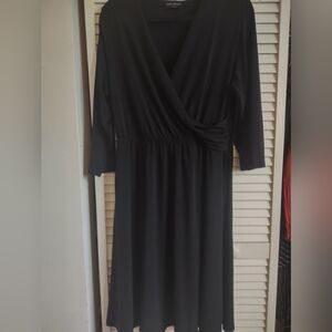 Lane Bryant Elegant Black Wrap Dress